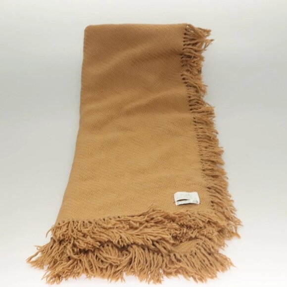 HERMES Blanket Wool 52""-68.5"" Beige Auth bs26877 - Picture 2 of 8